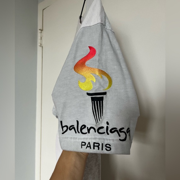 BALENCIAGA oversized t-shirt upside down size 1 XS/S/M womens mens cotton - Picture 4 of 6